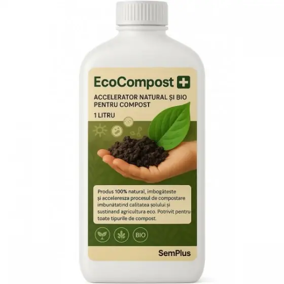 Accelerator de compost EcoCompost+, 1 l, SemPlus, microorganisme Ofertă specială