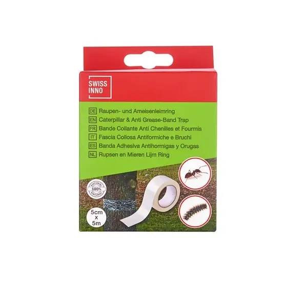 Preferatul clienților Banda de protectie pentru copaci impotriva insectelor taratoare, omizilor si furnicilor, Swissino, 5 cm x 5 m