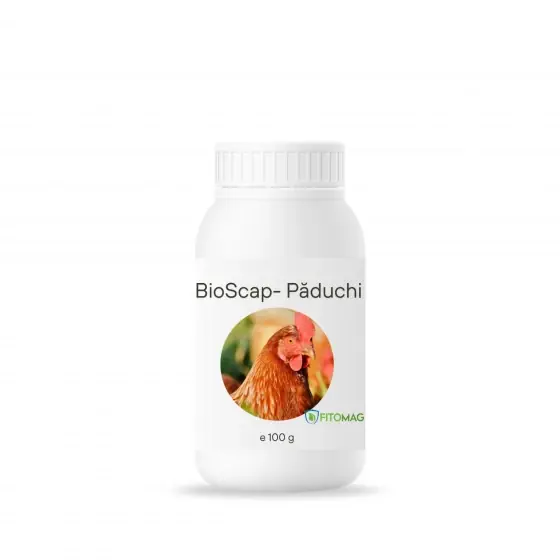 Comandă acum Biopreparat BioScap Paduchi De Gaina, 100 g, Fitomag, Pulbere, Contact, Animale de Curte, Gaini