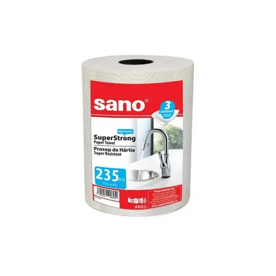 Ofertă exclusivă Prosop hartie Sano SuperStrong 235 foi, 3 straturi