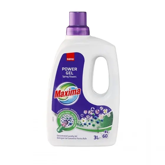 Detergent rufe Sano Maxima Power Gel Spring Flowers, 60 spalari, 3 l Noutate