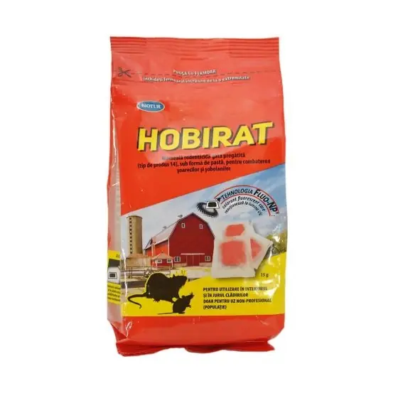 Lichidare de stoc Momeala rodenticida sub forma de pasta fluorescenta Hobirat, 150 g