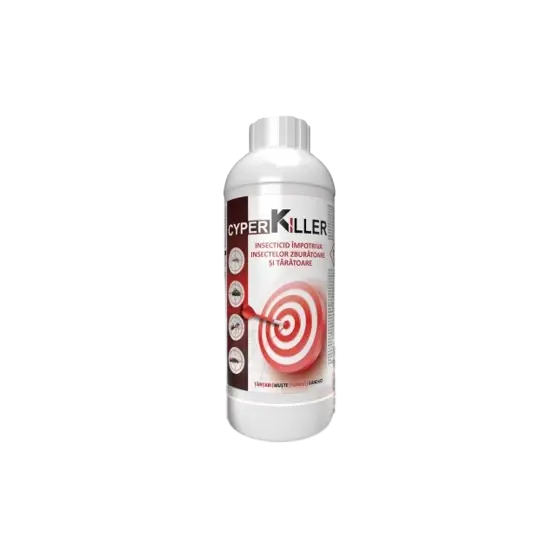 Insecticid lichid concentrat impotriva insectelor taratoare si zburatoare Cyper-Killer, 1 l Livrare expres