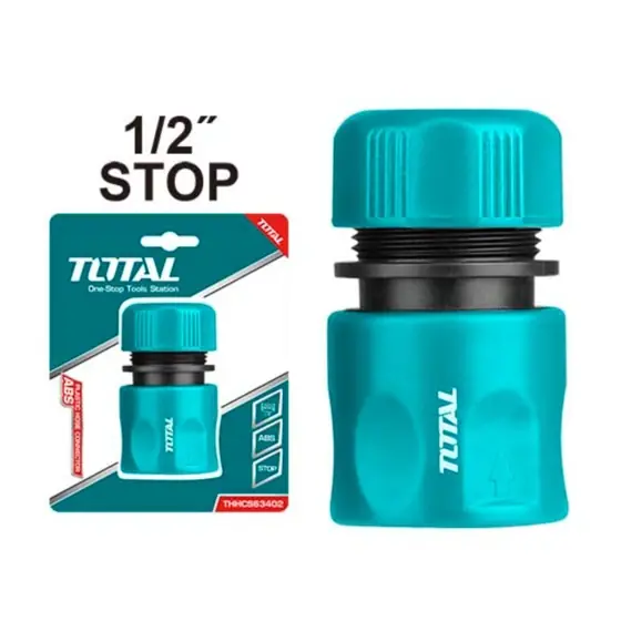 Lichidare de stoc Conector rapid pentru furtun cu stop de apă TOTAL, STOP, 1/2''