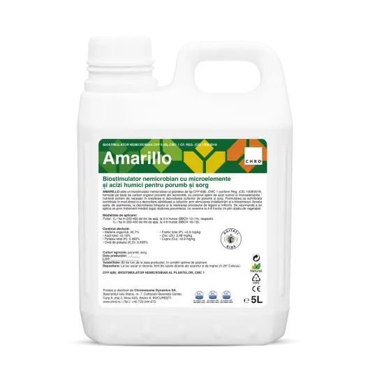 Nu rata Ingrasamant foliar lichid Amarillo, 5 litri, CHRD, porumb si sorg, microelemente si acizi humici