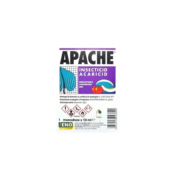 Insecticid-acaricid Apache EW, 10 ml Ofertă de sezon