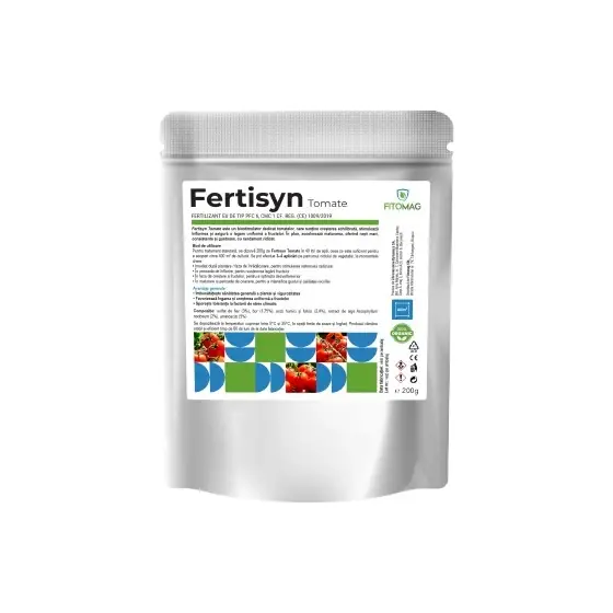 Reducere specială Biostimulator Fertisyn Tomate, 200 g, foliar si radicular, tomate