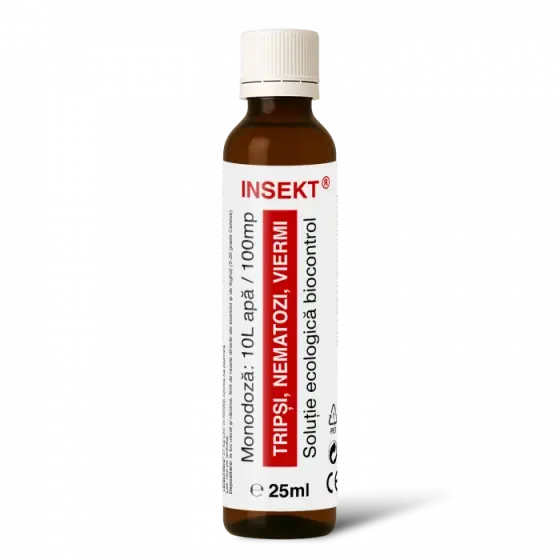 Popular Solutie biologica impotriva tripsilor, nematozilor si viermilor INSEKT, 100 mp, 25 ml