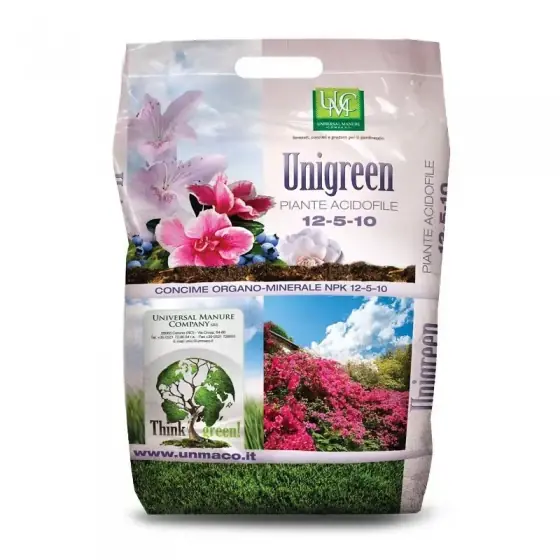 Ingrasamant organo-mineral flori Unigreen 12-5-10 acidofile, 90 zile Ambalaj 1 kg Cel mai vândut