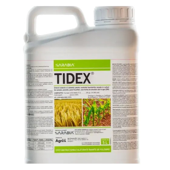 Erbicid selectiv si sistemic pentru culturile de cereale paioase, porumb si pomi, Tidex, 5 l Ofertă limitată