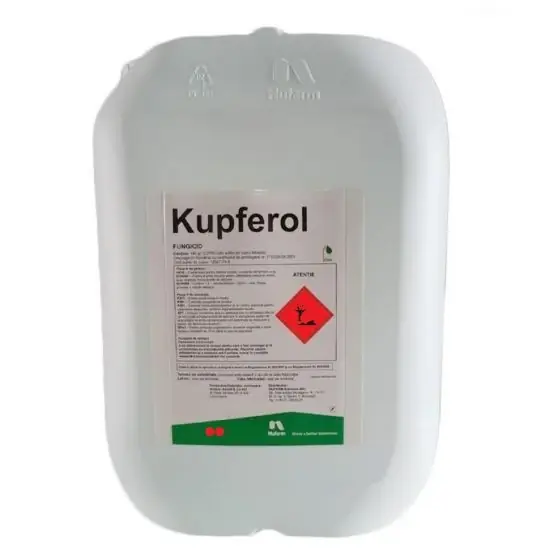 Fungicid utilizat in culturile de vita de vie, pomi, legume, plante ornamentale si hamei, Kupferol, 5 litri Cumpără online