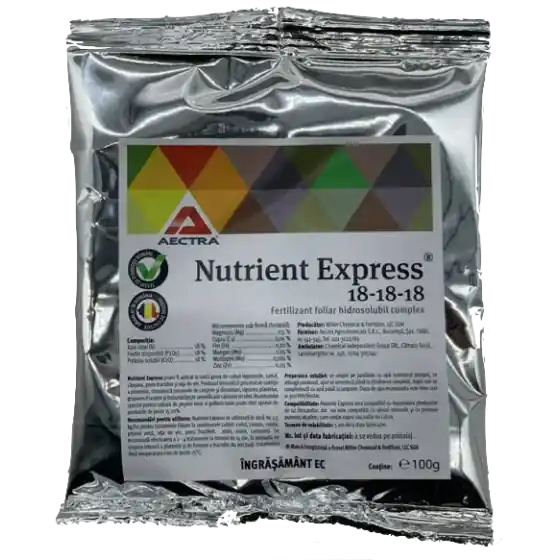 Biostimulator de crestere complex, Nutrient Express 18-18-18, 100 g Noutate