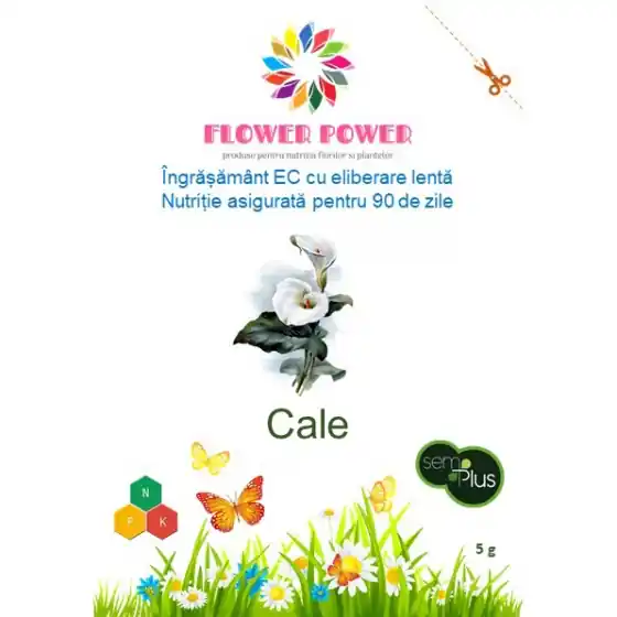 Lichidare de stoc Ingrasamant Flower Power pentru cala cu eliberare lenta, efect 90 zile, 5 grame, SemPlus