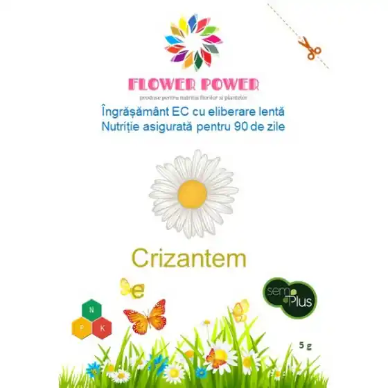 Vezi acum Ingrasamant Flower Power pentru crizanteme cu eliberare lenta, efect 90 zile, 5 grame, SemPlus