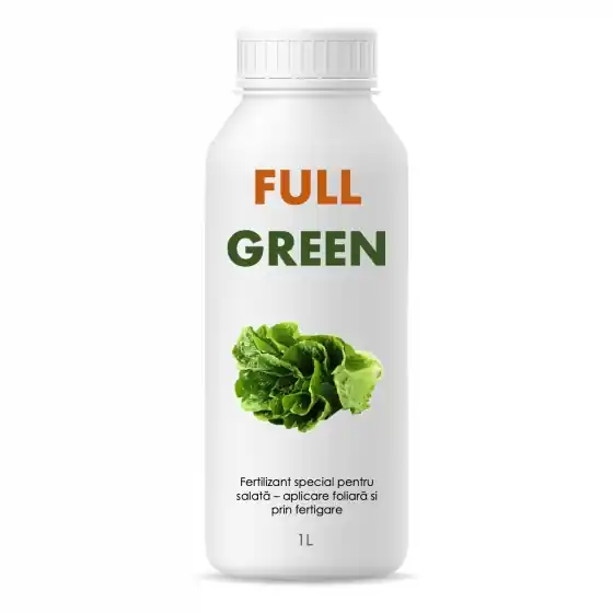 Fertilizant special pentru salata, cu acizi humici, acizi fulvici, oxid de potasiu si carbon organic, Fullgreen, 1 litru, SemPlus Retur gratuit