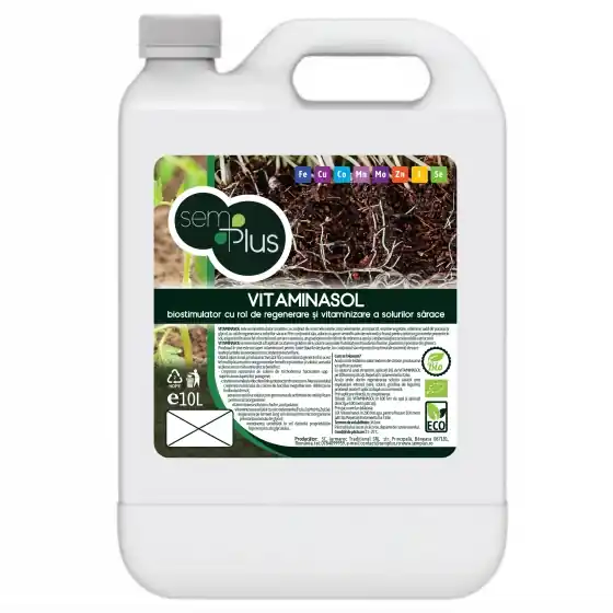 Biostimulator cu rol de regenerare si vitaminizare a solurilor sarace, Vitaminasol 10 litri, SemPlus Promoție