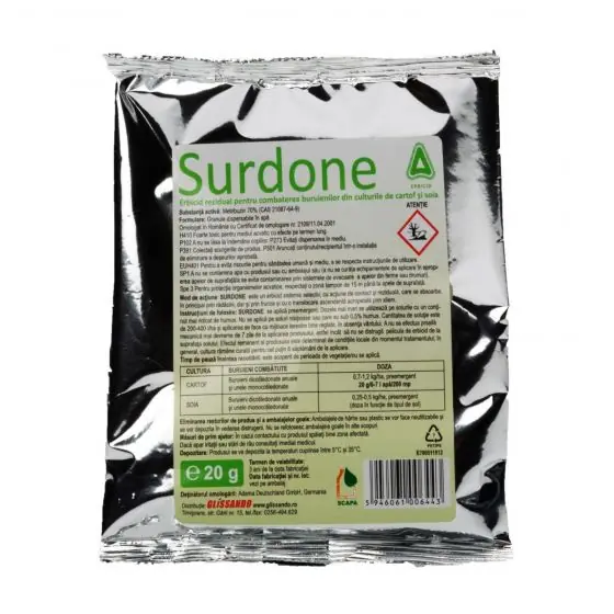 Erbicid Surdone 70 WG, 20 grame Ultima șansă
