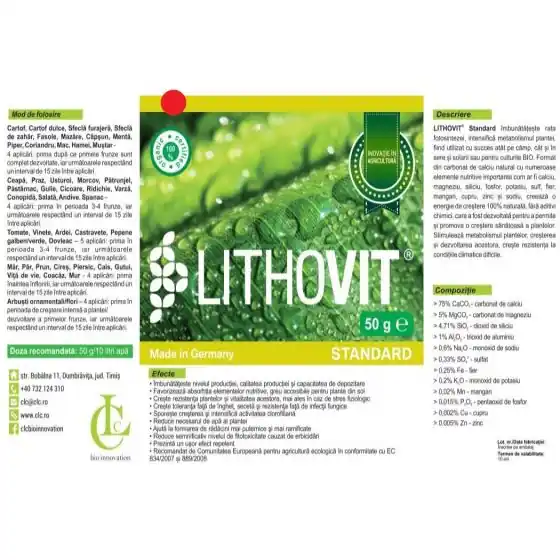 Ofertă exclusivă Ingrasamant Lithovit Standard, 50 gr