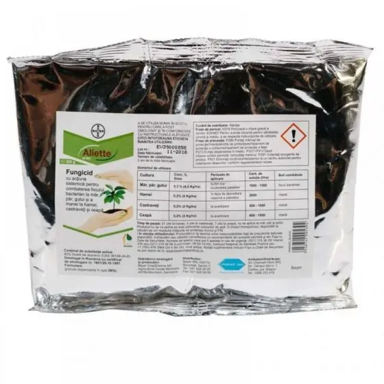 Fungicid sistemic mana, foc bacterian Aliette WG 80, 200 grame Plată securizată