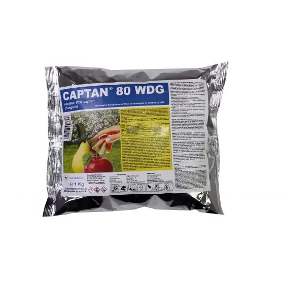 Cel mai vândut Fungicid Captan 80 WDG, 5 kg