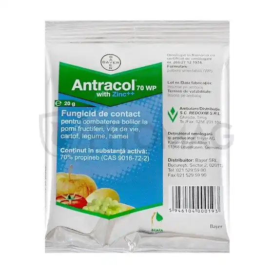 Noutate Fungicid Antracol 70 WP, 20 grame