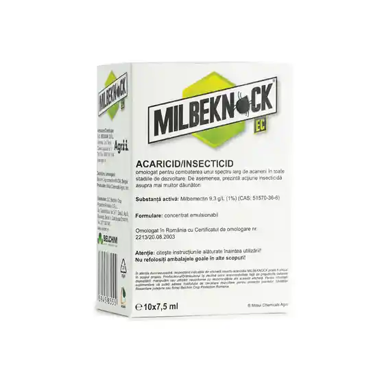 Nu rata Insecticid Milbeknock EC, fiola 7.5 ml-Milbemectin 10g/l