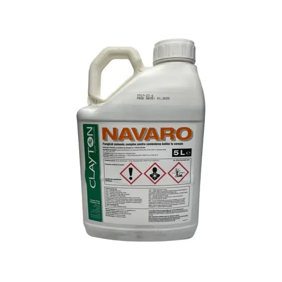 Disponibil imediat Fungicid sistemic Clayton Navaro, 5 l, grau, orz si porumb