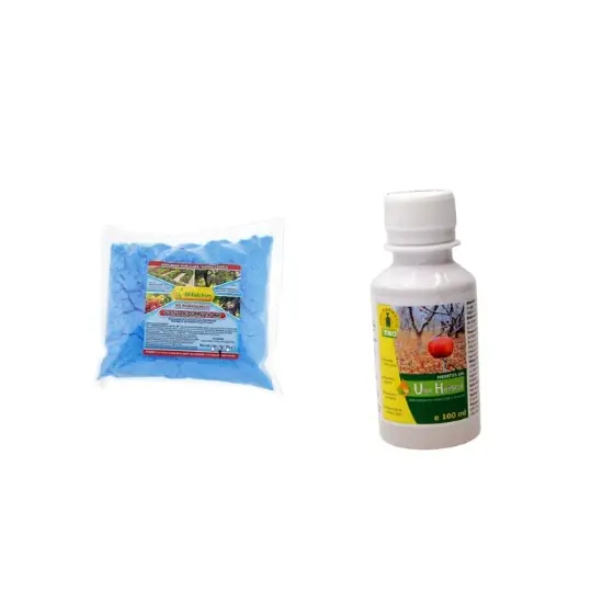 Pachet tratament iarna/primavara Sulfat de cupru, 500 g + Ulei horticol Meritus Oil, 100 ml Popular