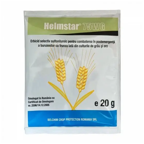 Plată sigură Pachet erbicid grau si orz, Helmstar 75WG, 100 plicuri x 20 g - Tribenuron-metil