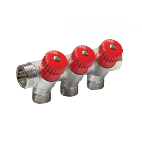 Distribuitor Conectabil 3/4" 2 Cai 1/2" - Rosu, Comisa Cel mai vândut