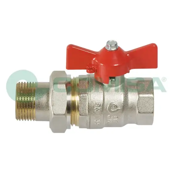Robinet Bila Cu Olandeza 3/4" Fluture Pn30 - Rosu, Comisa Premium