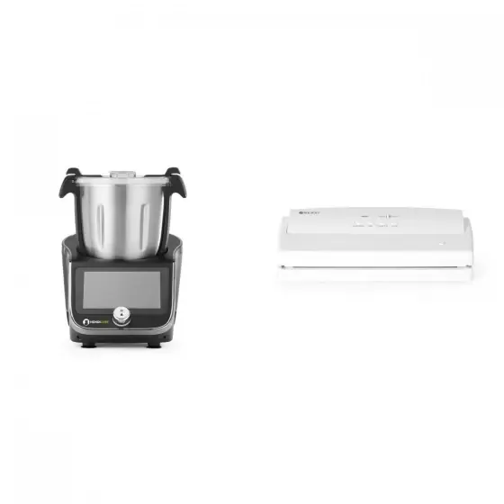 Reducere de preț Pachet Dispozitiv multifunctional HENDICHEF Black Edition, HENDI Smart, 230V/1400W, 210x380x(H)320mm plus Aparat vidat Hendi , 110W, pentru pungi de vidat gofrate cu latime maxima 31 cm