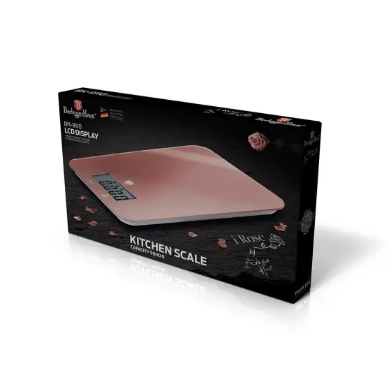 Livrare expres Cântar de bucătărie digital, capacitate 5 kg, roz - BH/9110