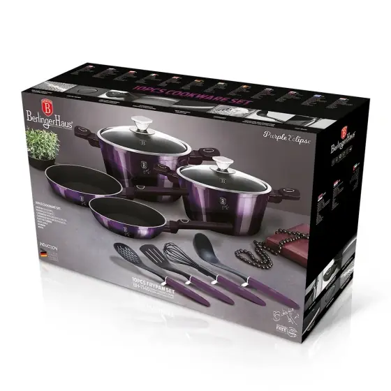 Lichidare de stoc Set vase de gătit 10 piese, colecția Purple Eclipse - BH/7140