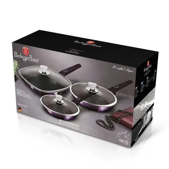 Livrare expres Set 6 piese tigăi, colecția Purple Eclipse - BH/7107