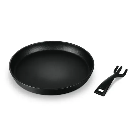 Cel mai bun preț Placă rotundă de grătar cu mâner detașabil, 21 cm, fontă, negru - LP-BH-189