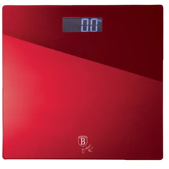 Cel mai bun preț Cântar digital de baie din sticlă, capacitate 150 kg, burgundy - BH/9351