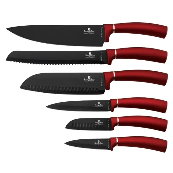 Set de 6 cuțite, burgundy - BH/2542N Reducere