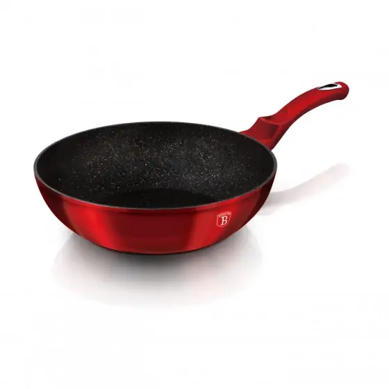 Wok, 30 cm, Metallic Line Burgundy Edition - BH/6166NPR Livrare expres