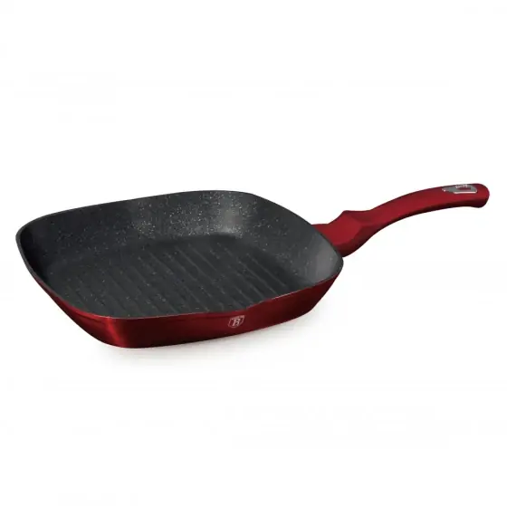 Preț mic Tigaie grill, 28 cm, Metallic Line Burgundy Edition - BH/1271N