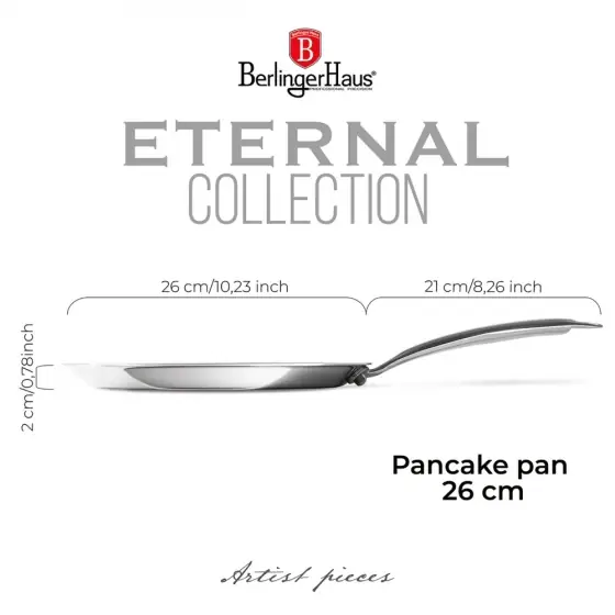 Tigaie pentru clătite, 26 cm, Eternal Collection - BH/8506N Cel mai bun preț