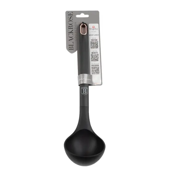 Calitate înaltă Polonic pentru supă, negru- rose gold - BH/8615