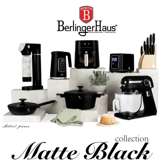 Set 3 recipiente, negru-argintiu - BH/6296N Nu rata