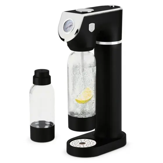 Aparat de sifon cu 2 sticle și barometru, negru mat - BH/8598N Reduceri