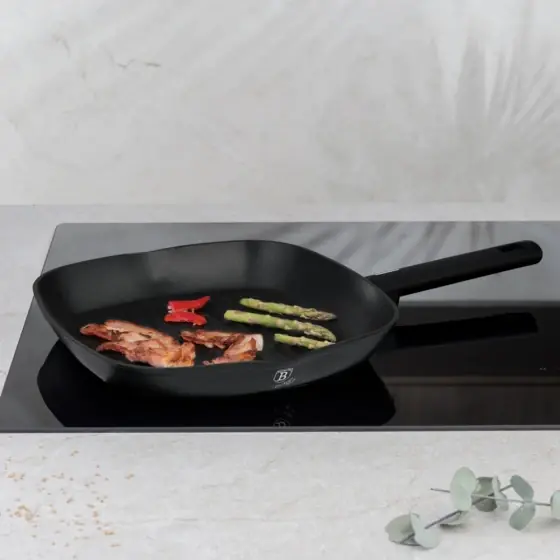 Tigaie tip grătar, 28 cm, Matte Black Collection - BH/8183 Promoție