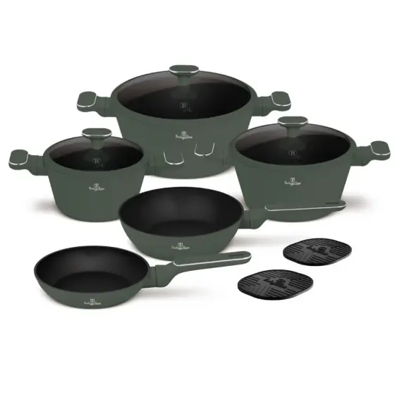 Set de vase de gătit 10 piese, colecția Matte Green - BH/8207NN Preț redus