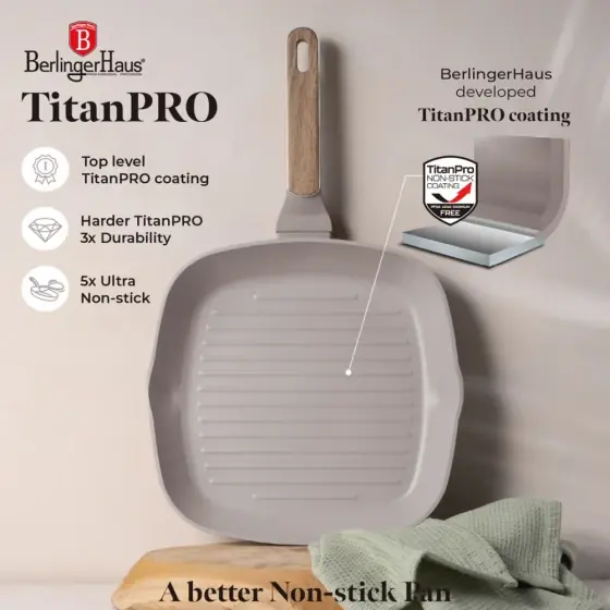 Lichidare de stoc Set 3 piese tigăi, Colecția Taupe Nordic - BH/8342