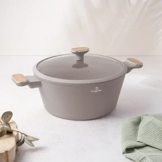 Preferatul clienților Cratiță cu capac, 28 cm, Taupe Nordic Collection - BH/8340