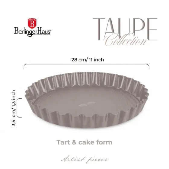 Bestseller Formă pentru tartă/prăjitură, 28*3,5 cm, taupe mat - BH/8632