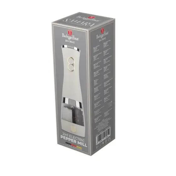 Vezi acum Rasnita electrică 2 în 1 pentru piper și sare, crem mat - BH/9645